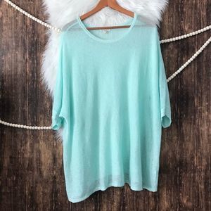 Eileen Fisher | Mint Green Knit Sweater Tunic L